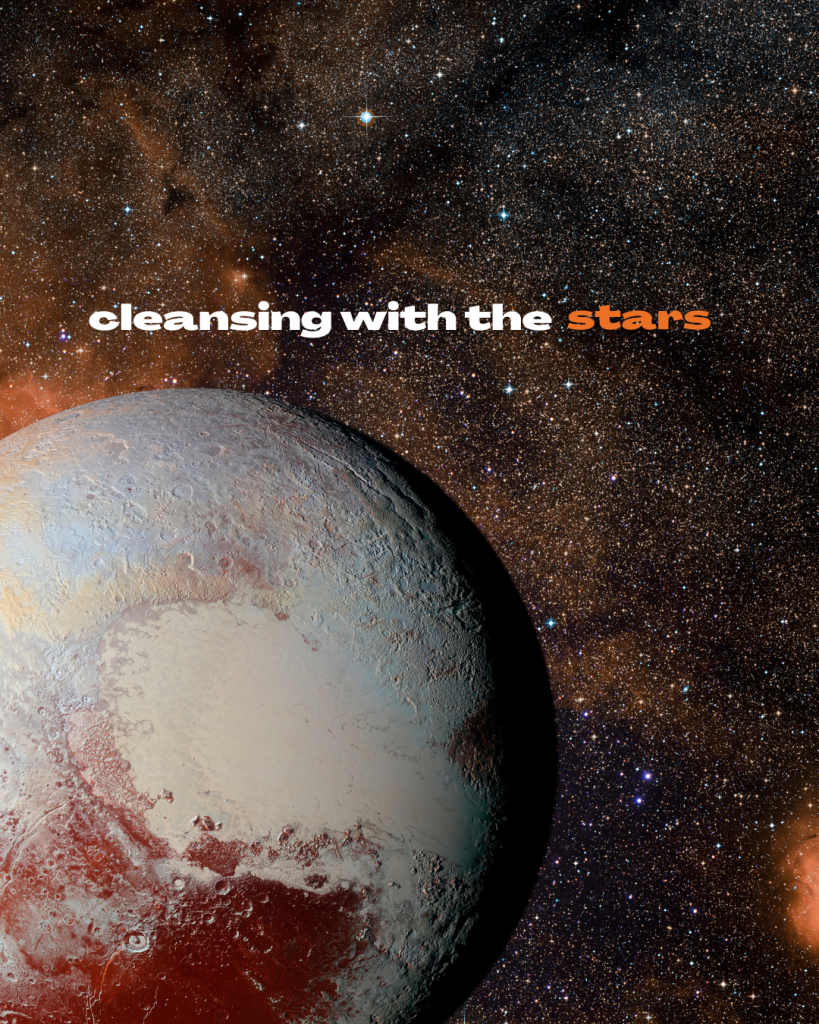 a photo of pluto in space