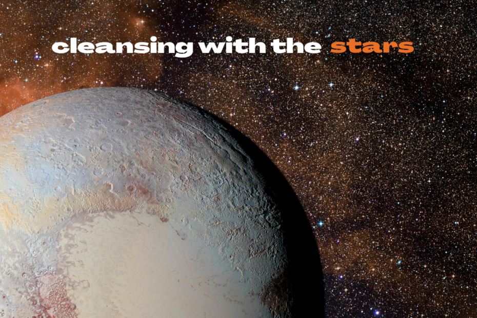 a photo of pluto in space